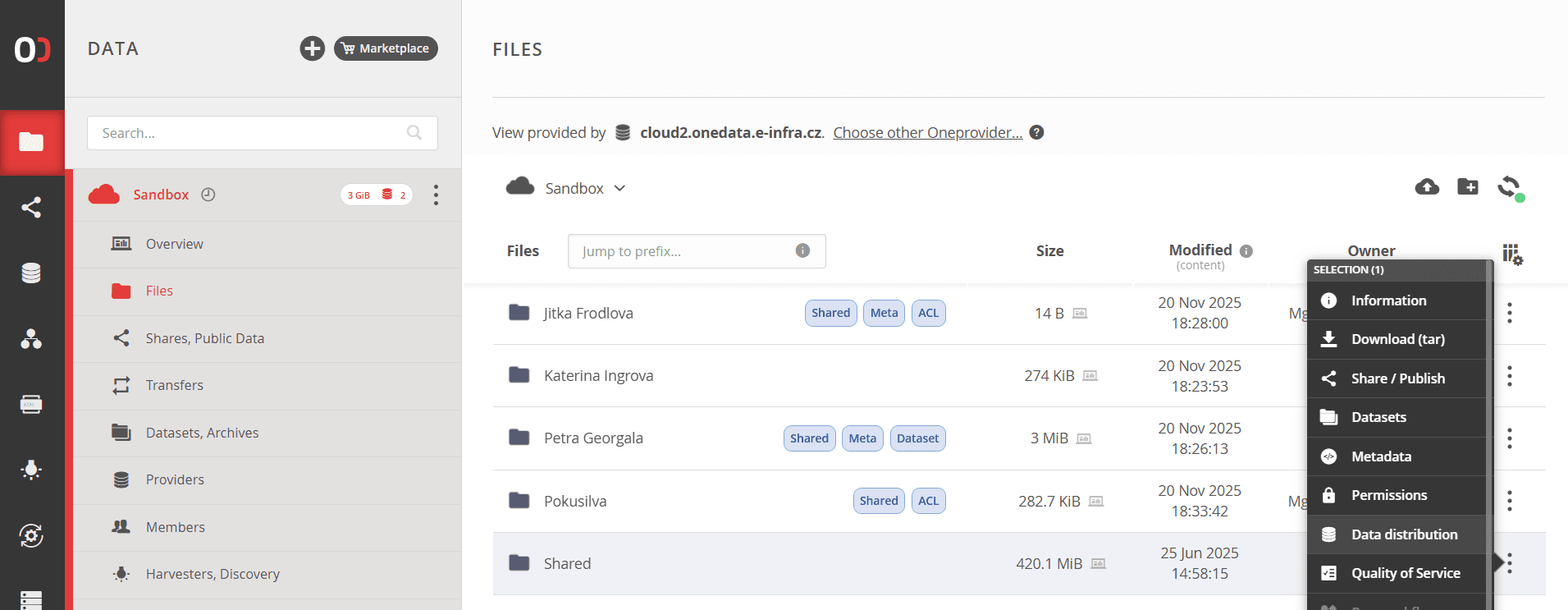 Here is access to data distribution